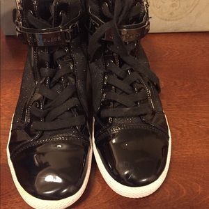 Guess black high tops size 9